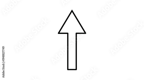 Upward arrow symbol representing increase, growth, and positive direction.