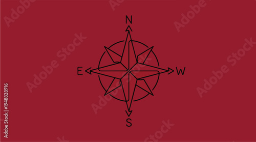 Compass Navigation Direction Indicator.