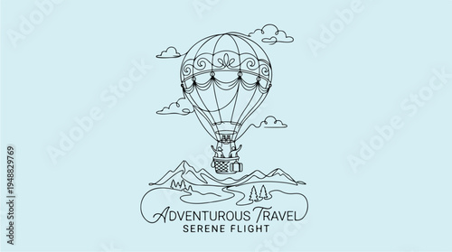 Hot Air Balloon Serene Flight.