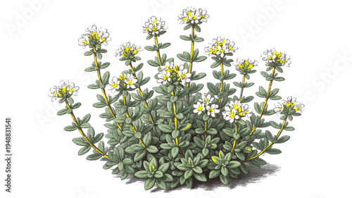 A beautiful spring meadow composition of yellow and white chamomile flowers and daisy blossoms isolated on a white background for a fresh floral nature and summer garden macro bloom

