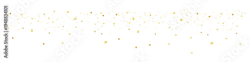 Fotografie Golden confetti particles flying on transparent background transparent backgroun