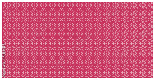 red and white ornate floral pattern design element transparent background