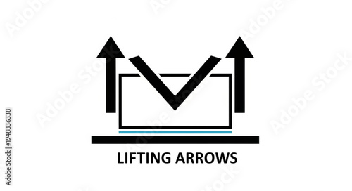Lifting Arrows Symbol for Package Handling Instructions.