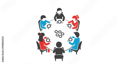 Diverse group of people sitting in circle.