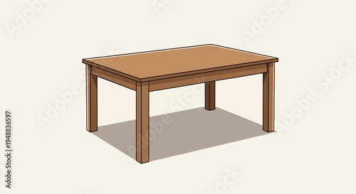Brown wooden table furniture piece.
