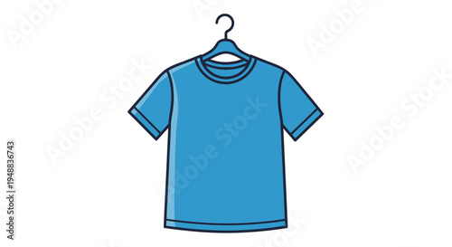 Blue Short Sleeve Casual T Shirt.