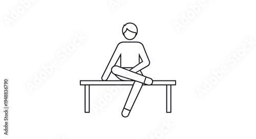 Person sitting on a bench alone.