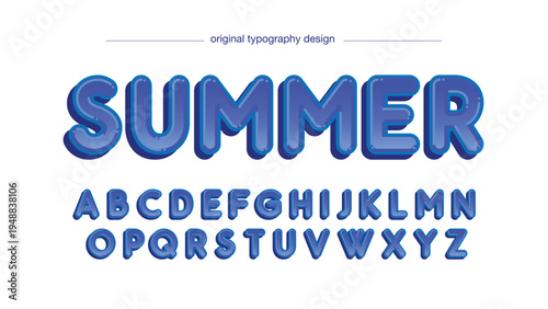 A creative typography design featuring a colorful summer alphabet