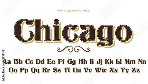 An original typography design featuring the Chicago font on a white background