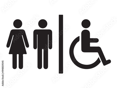 Restroom sign, toilet vector, lavatory symbol, bathroom icon, water closet in the public for the people stock illustration