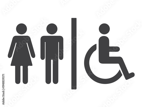 Restroom sign, toilet vector, lavatory symbol, bathroom icon, water closet in the public for the people stock illustration