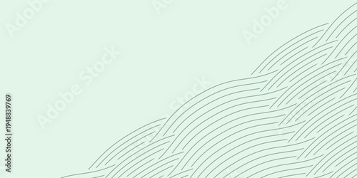 farm green banner, organic abstract background with fields. wavy green lines, natural organic products. vector ilustration