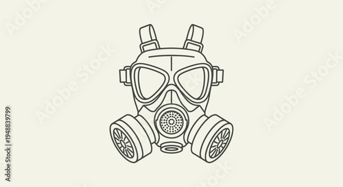 Gas Mask Protection Safety Equipment.