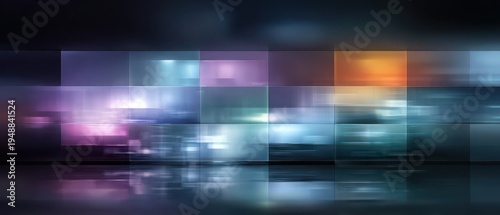 Colorful Abstract Light Box Art silhouette vector illustration eps