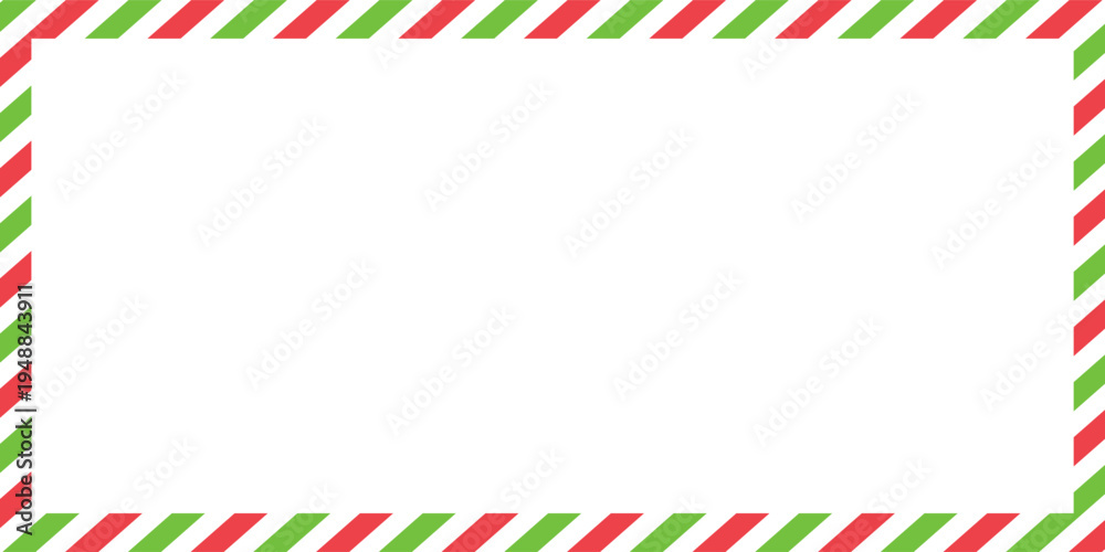 Fototapeta premium candy cane frames. Christmas and New Year candy frame. Holiday xmas border. isolated on white background. Vector illustration.