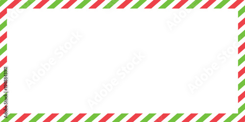 candy cane frames. Christmas and New Year candy frame. Holiday xmas border.  isolated on white background. Vector illustration.