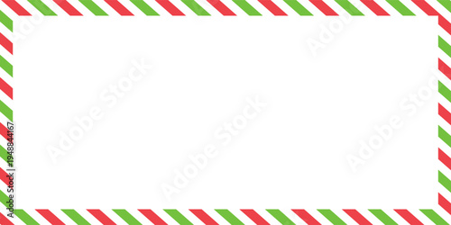 candy cane frames. Christmas and New Year candy frame. Holiday xmas border.  isolated on white background. Vector illustration.