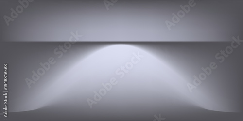 Empty grey studio background. Limbo dark bg. Product studio room. Limbo dark background. Abstract 3d backdrop for presentation. Minimal wall scene. Showcase, promotion display. Vector illustration