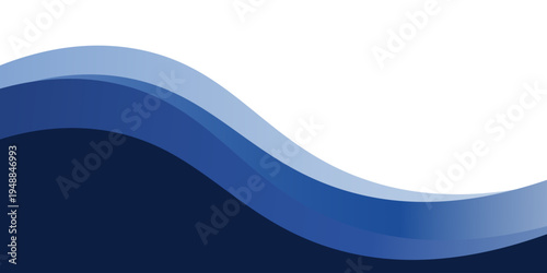 abstract modern header gradient Blue waves in blank background for business banner decoration and cover design illustration