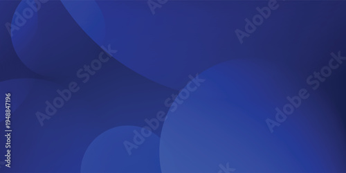 Blue glowing gradient circle background. Geometric navy tech overlap sphere wallpaper. Abstract bokeh texture for poster, banner, medical brochure, business template. Vector flowing bubble backdrop