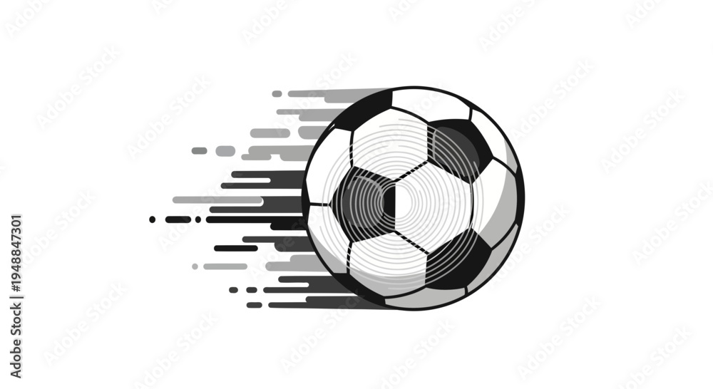 Obraz premium Dynamic Soccer Ball Motion Blur