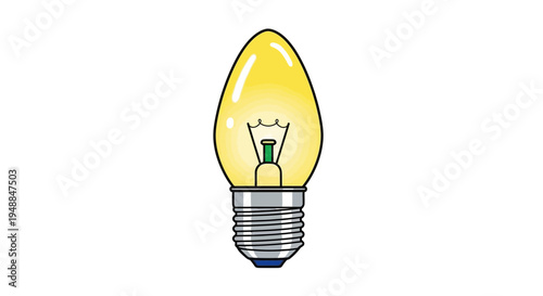 Glowing Incandescent Light Bulb, Idea Concept