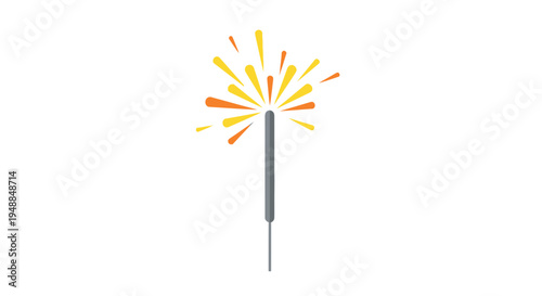 Sparkler Fireworks Icon - Celebration, Party, Holiday, Explosion