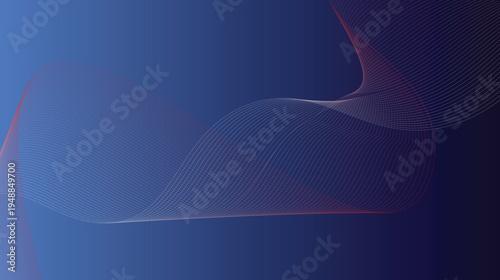 Abstract Wavy Lines on Dark Background