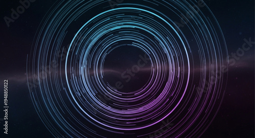 Concentric Circles Abstract Digital Art.