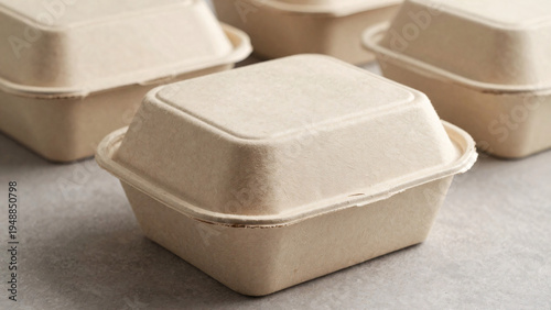Eco-Friendly Compostable Take-Out Food Containers: Sustainable Brown Bagasse Packaging for Restaurants and Meal Prep