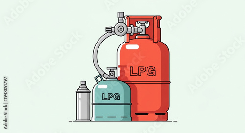 LPG Gas Cylinders - A Trio of Fuel Storage Solutions.