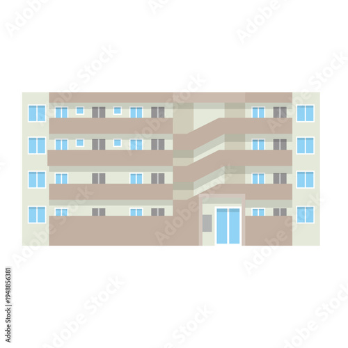 マンションの建物イラスト