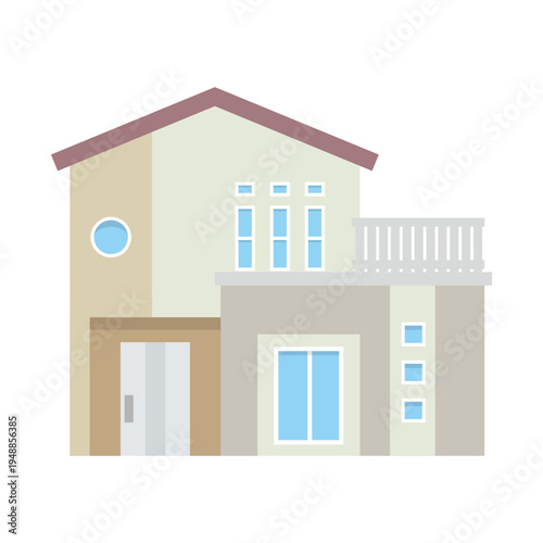 一軒家の住宅イラスト