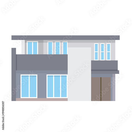 一軒家の住宅イラスト