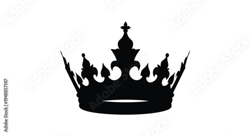 Elegant black crown design with ornate details a striking silhouette