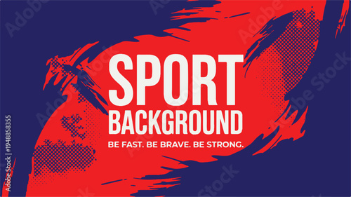 Abstract Sport Background with Energetic Brush Strokes