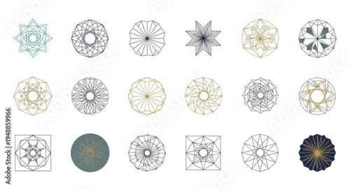 Collection of intricate circular mandala patterns and designs.