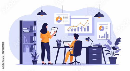 Business People Working Office.