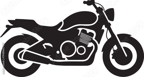 Vector motorcycle silhouette icon