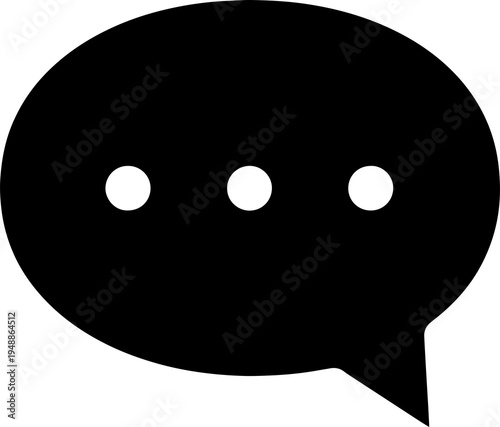 Solid Speech Bubble Icons for Chat, Messaging and Communication
