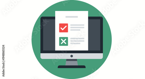 Desktop computer displaying a checklist on screen illustrating tasks, workflow, and productivity.