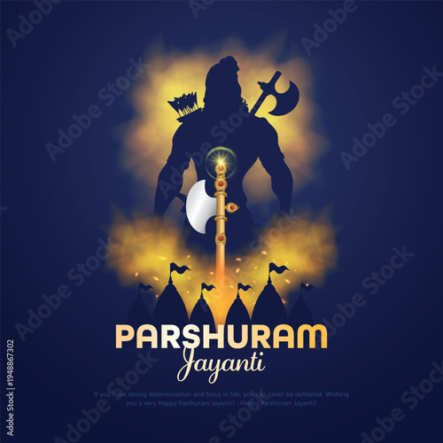 Vector illustration of Lord Parshuram for Parshuram Jayanti.