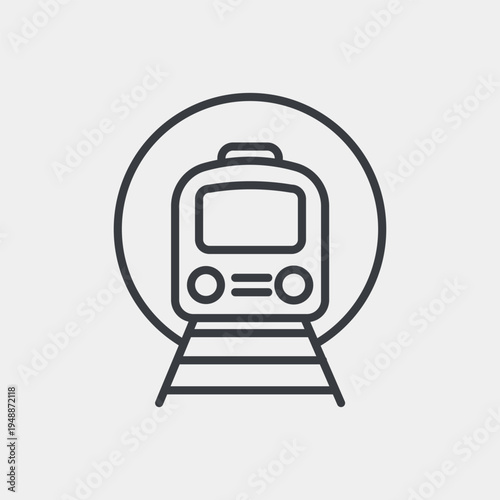 Subway icon set in flat and strokes. Suitable for graphic projects. EPS10