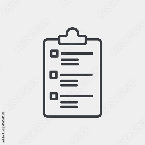 Survey icon set in flat and strokes. Suitable for graphic projects. EPS10