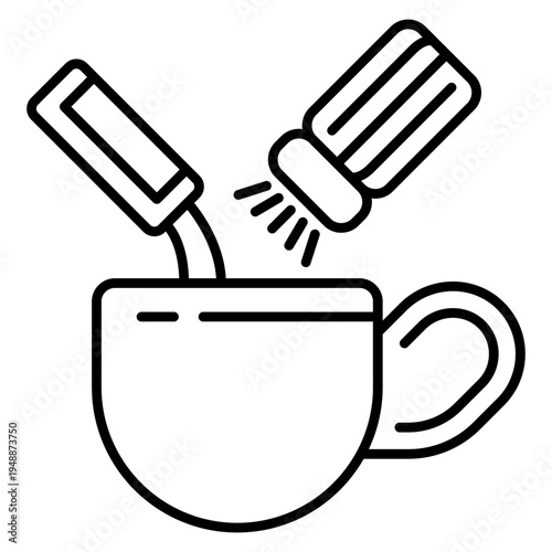 Spiced coffee icon logo for cafe flavored drink beverage menu coffee shop design