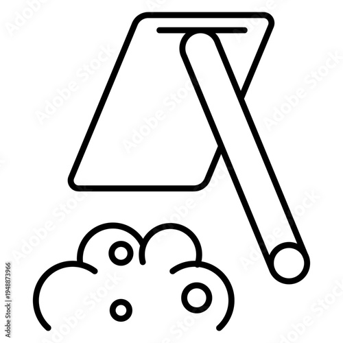 Hoe gardening icon logo for soil cultivation farming agriculture garden work and planting design