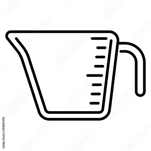 Kitchen measuring cup icon logo for cooking baking ingredient measurement kitchen tool design