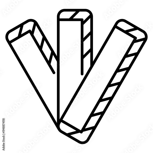 Sugar sachet icon logo for cafe sweetener packet coffee shop drink condiment design