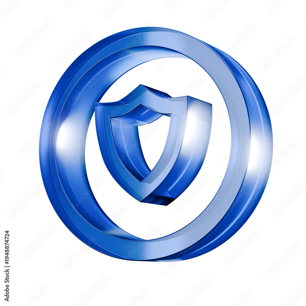 Fototapeta premium Glossy 3D blue 