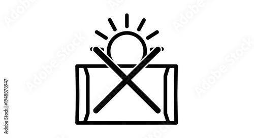 Do Not Expose To Sunlight Icon Symbol.